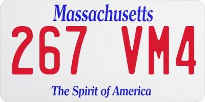 MA license plate 267VM4