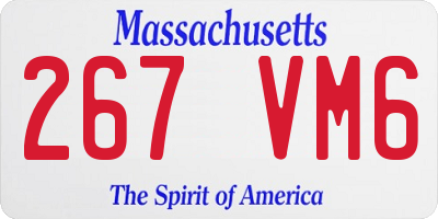 MA license plate 267VM6
