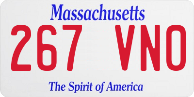 MA license plate 267VN0