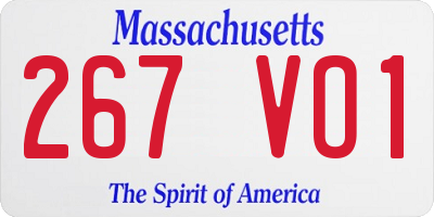 MA license plate 267VO1