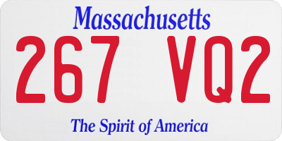 MA license plate 267VQ2
