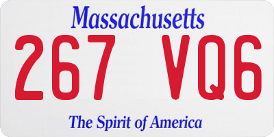 MA license plate 267VQ6
