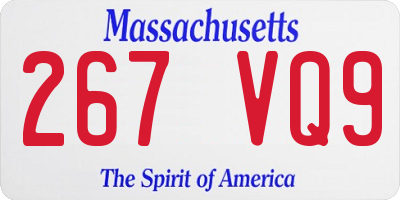 MA license plate 267VQ9