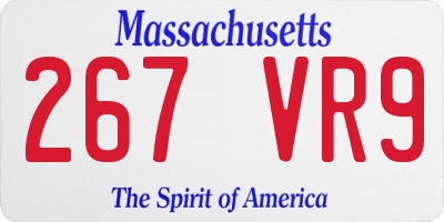 MA license plate 267VR9