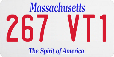 MA license plate 267VT1