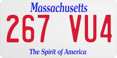 MA license plate 267VU4