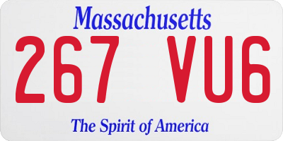 MA license plate 267VU6