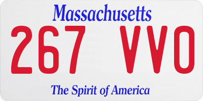 MA license plate 267VV0