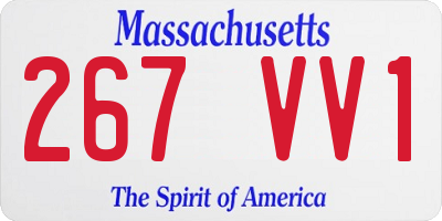MA license plate 267VV1