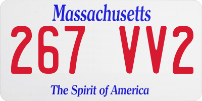 MA license plate 267VV2
