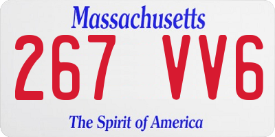 MA license plate 267VV6