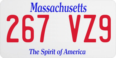 MA license plate 267VZ9