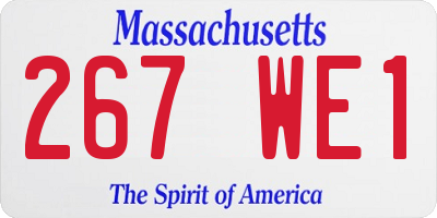 MA license plate 267WE1