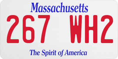 MA license plate 267WH2