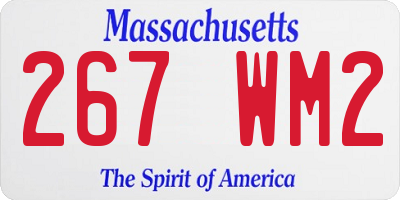 MA license plate 267WM2