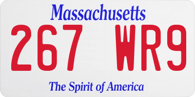 MA license plate 267WR9