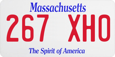 MA license plate 267XH0