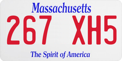 MA license plate 267XH5