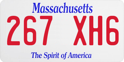 MA license plate 267XH6