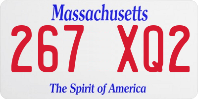 MA license plate 267XQ2