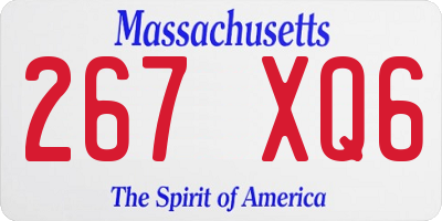 MA license plate 267XQ6