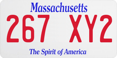 MA license plate 267XY2