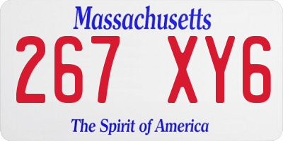 MA license plate 267XY6