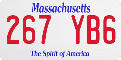 MA license plate 267YB6