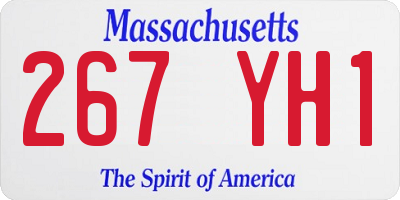 MA license plate 267YH1
