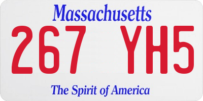MA license plate 267YH5