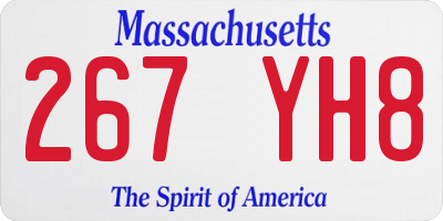 MA license plate 267YH8