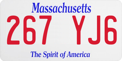 MA license plate 267YJ6