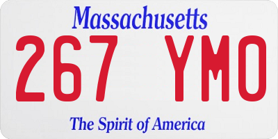 MA license plate 267YM0