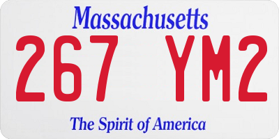 MA license plate 267YM2