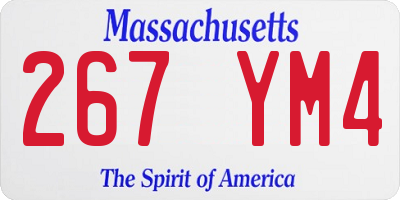 MA license plate 267YM4