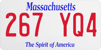 MA license plate 267YQ4