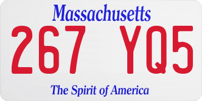 MA license plate 267YQ5