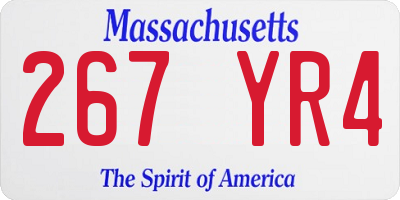 MA license plate 267YR4