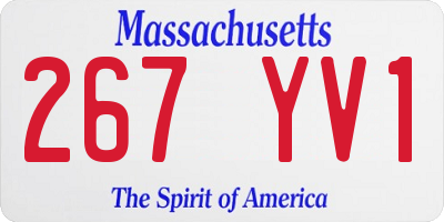 MA license plate 267YV1