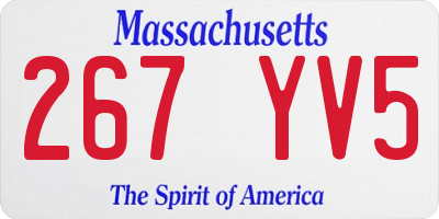 MA license plate 267YV5