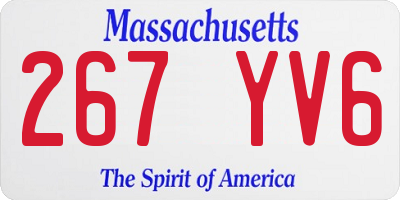 MA license plate 267YV6