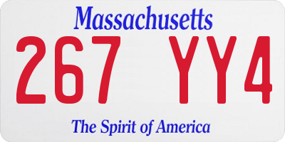 MA license plate 267YY4
