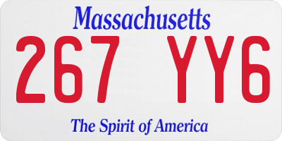 MA license plate 267YY6