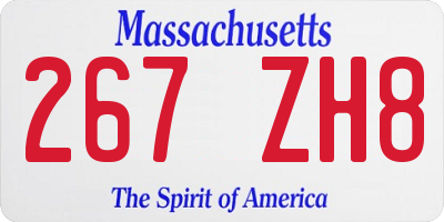 MA license plate 267ZH8