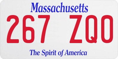 MA license plate 267ZQ0