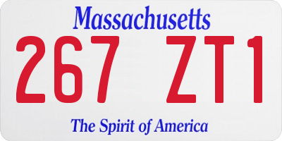 MA license plate 267ZT1