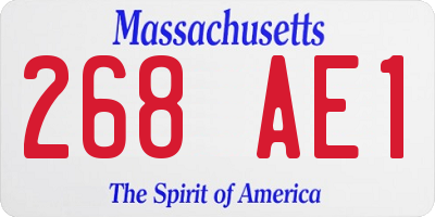 MA license plate 268AE1