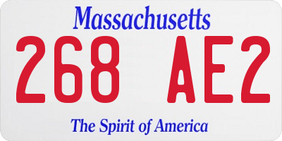 MA license plate 268AE2
