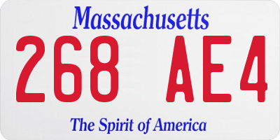 MA license plate 268AE4