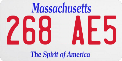 MA license plate 268AE5